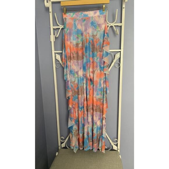 Love Highlight Rainbow Aquarela Spandex Pants See Through Bikini Cover Up Small - Picture 1 of 6
